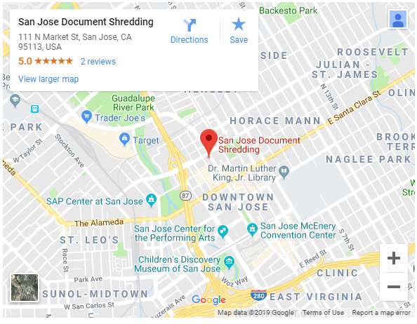 sanjosedocumentshredding map